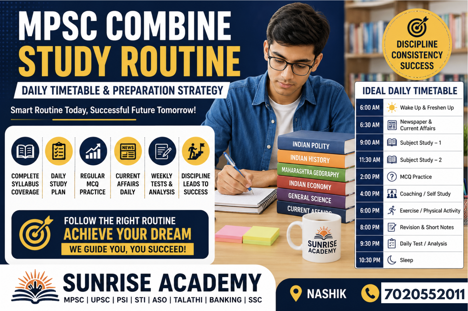 MPSC Combine Study Routine: Daily Timetable & Preparation Strategy